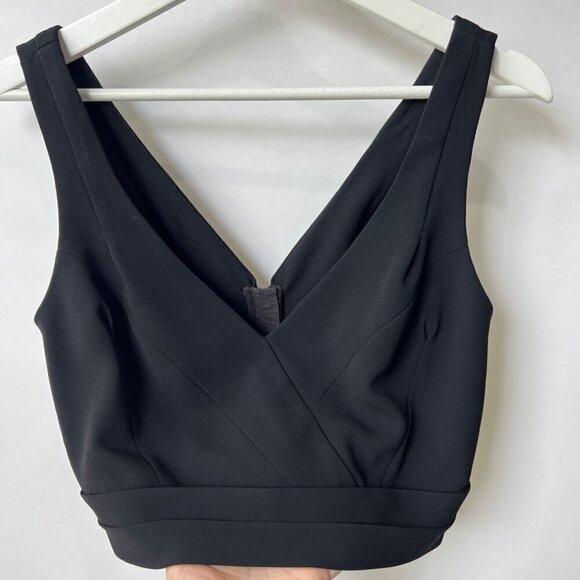 ❤️ Noir by Sachin & Babi Plunge neck crop top, Black, Size XS - Picture 3 of 7